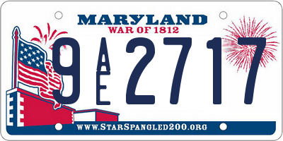 MD license plate 9AE2717