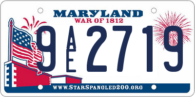 MD license plate 9AE2719