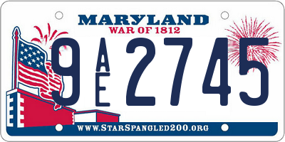 MD license plate 9AE2745