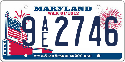 MD license plate 9AE2746