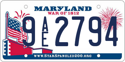 MD license plate 9AE2794