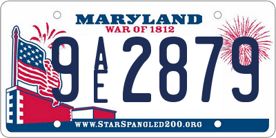 MD license plate 9AE2879