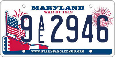 MD license plate 9AE2946