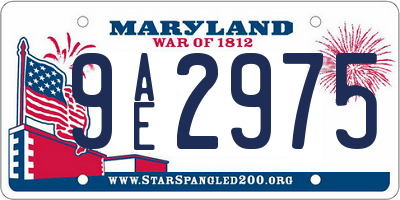 MD license plate 9AE2975