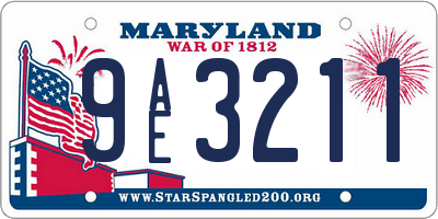 MD license plate 9AE3211