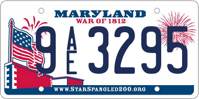 MD license plate 9AE3295