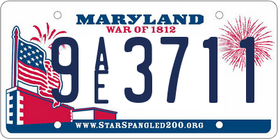 MD license plate 9AE3711