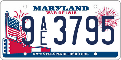 MD license plate 9AE3795
