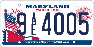 MD license plate 9AE4005