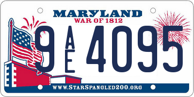 MD license plate 9AE4095