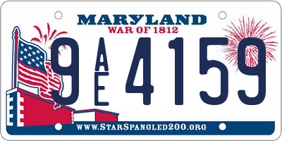 MD license plate 9AE4159