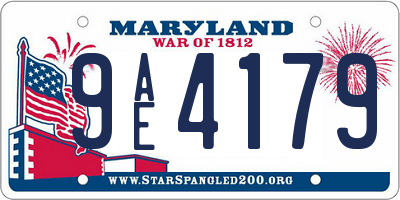 MD license plate 9AE4179