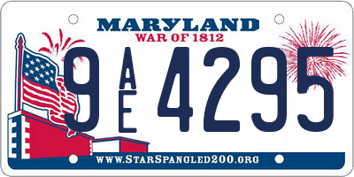 MD license plate 9AE4295