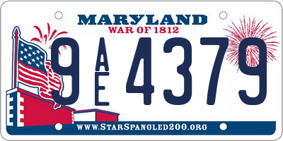 MD license plate 9AE4379