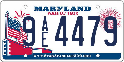 MD license plate 9AE4479