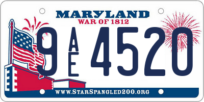 MD license plate 9AE4520