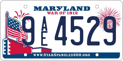 MD license plate 9AE4529