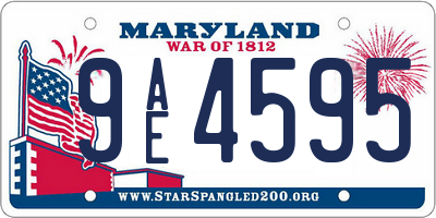 MD license plate 9AE4595