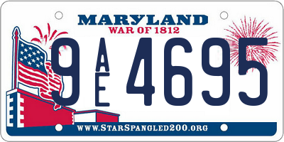 MD license plate 9AE4695
