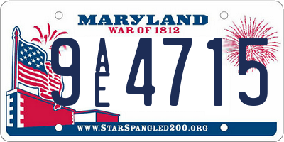 MD license plate 9AE4715