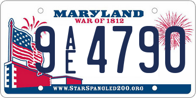 MD license plate 9AE4790