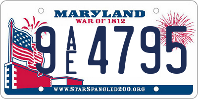 MD license plate 9AE4795