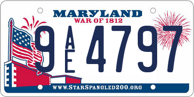 MD license plate 9AE4797