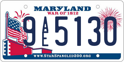 MD license plate 9AE5130