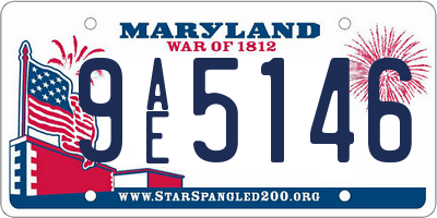 MD license plate 9AE5146
