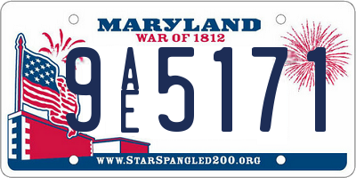 MD license plate 9AE5171