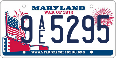 MD license plate 9AE5295