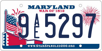 MD license plate 9AE5297