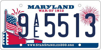 MD license plate 9AE5513