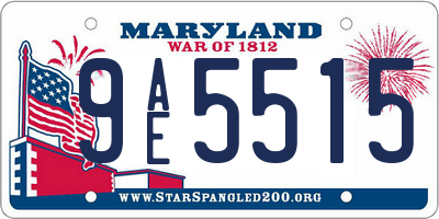 MD license plate 9AE5515