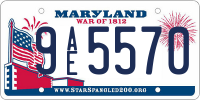 MD license plate 9AE5570