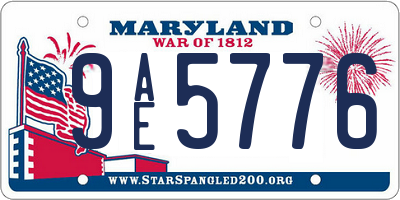 MD license plate 9AE5776