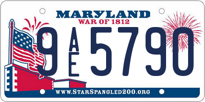 MD license plate 9AE5790