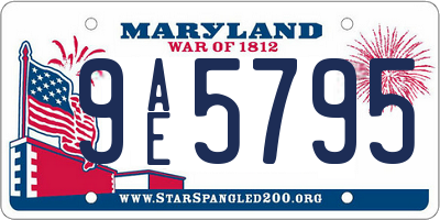MD license plate 9AE5795