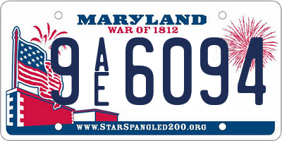 MD license plate 9AE6094