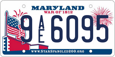 MD license plate 9AE6095