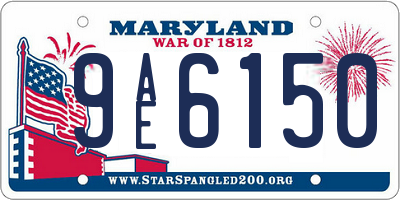 MD license plate 9AE6150