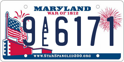 MD license plate 9AE6171