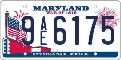 MD license plate 9AE6175
