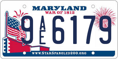 MD license plate 9AE6179