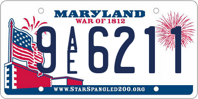 MD license plate 9AE6211