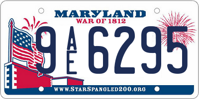 MD license plate 9AE6295