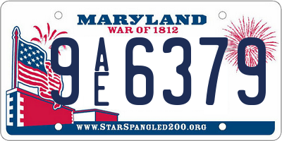 MD license plate 9AE6379