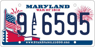 MD license plate 9AE6595
