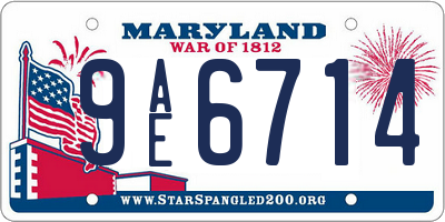 MD license plate 9AE6714