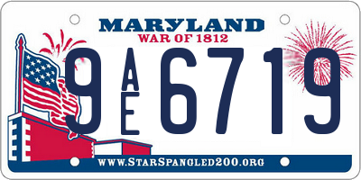 MD license plate 9AE6719